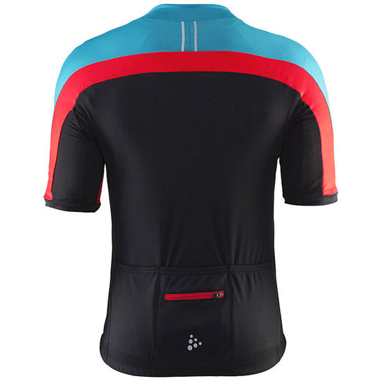 Heren Craft Velo wielershirt - Zwart, Rood, Blauw Heren Craft Velo wielershirt - Zwart, Rood, Blauw