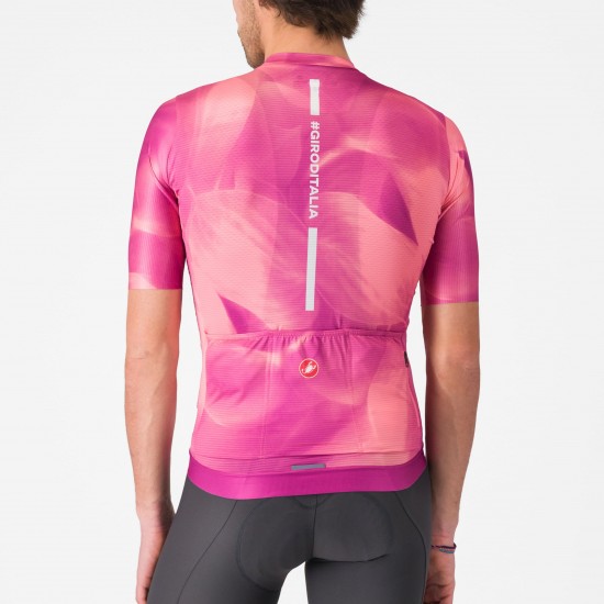Heren Fietskleding Giro d'Italia 2025 espresso roze shirt Heren Fietskleding Giro d'Italia 2025 espresso roze shirt