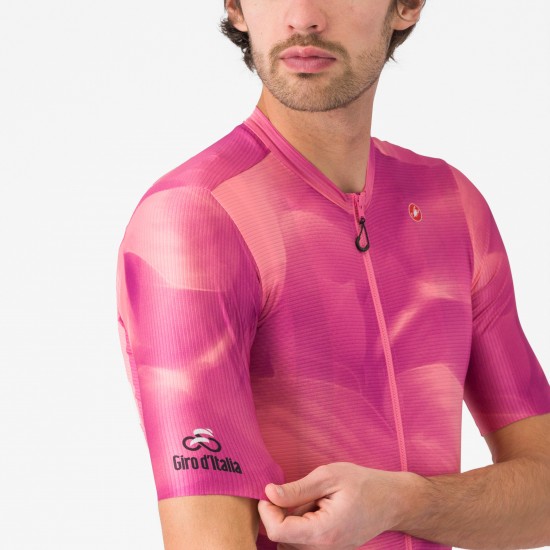 Heren Fietskleding Giro d'Italia 2025 espresso roze shirt Heren Fietskleding Giro d'Italia 2025 espresso roze shirt