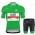 Green UAE Emirates Tour De France 2021 Fietskleding Fietsshirt Korte Mouw+Korte Fietsbroeken Bib 2021072955