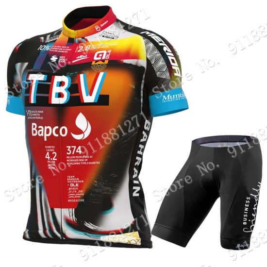 Bahrain Victorious TBV 2021 Fietskleding Fietsshirt Korte Mouw+Korte Fietsbroeken Bib 2021081507