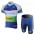 2013 Green Edge ORICA Fietsshirt Korte mouw+Korte fietsbroeken met zeem Kits blauw 644