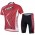 2014 Fox Bike Team Fietspakken Fietsshirt Korte+Korte fietsbroeken zeem rood 3985