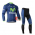 Movistar 2014 Fietskleding Fietsshirt lange mouw+lange fietsbroeken Blauw Zwart 1131