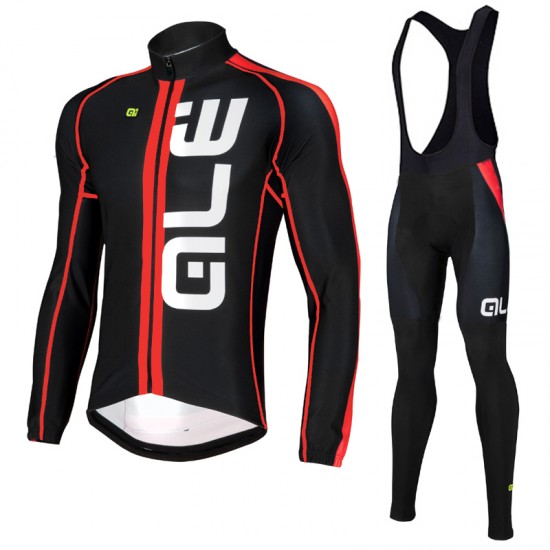 2016 Ale Fietskleding Fietsshirt lange mouw+Lange fietsbroeken Bib 2016036010