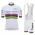 White Champion Quick Step Pro Team 2021 Fietskleding Fietsshirt Korte Mouw+Korte Fietsbroeken Bib 20210614