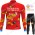 Winter Bahrain Victorious 2022 Pro Team Fietskleding Fietsshirt Lange Mouw+Lange Fietsbroek Bib 202201101