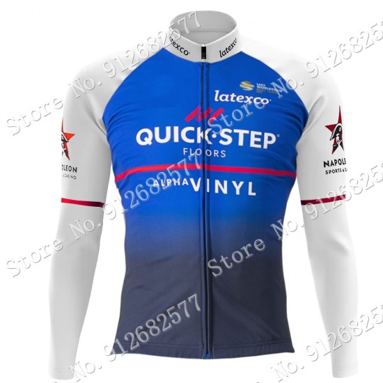 Quick Step Alpha Vinyl 2022 Pro Team Fietsshirt Lange Mouw 202201048 Quick Step Alpha Vinyl 2022 Pro Team Fietsshirt Lange Mouw 202201048