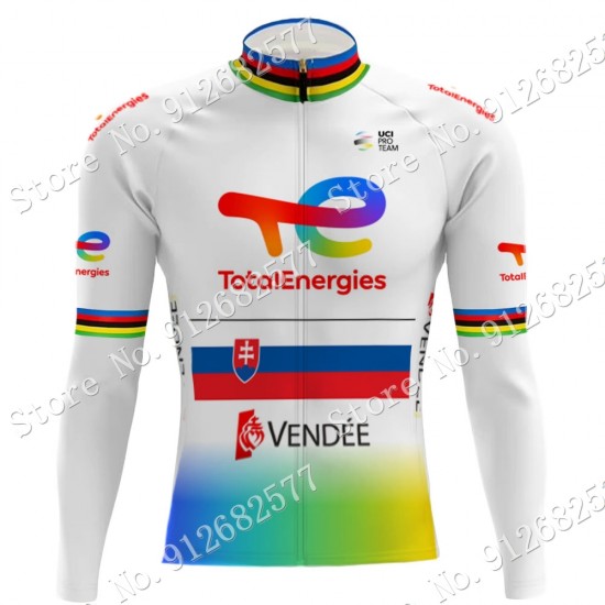 Total New Energies Slovenia champion 2022 Pro Team Fietsshirt Lange Mouw 202202120