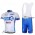 FDJ-BigMatFietspakken Fietsshirt Korte+Korte koersbroeken Bib wit blauw 4243