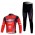 Giant Sram Pro Team Fietspakken Fietsshirt lange mouw+lange fietsbroeken rood zwart 186