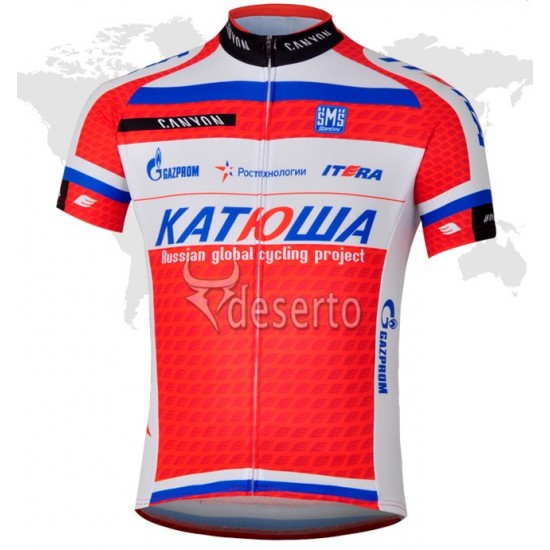 Katusha Team Korte Fietsshirt Korte mouw 1085