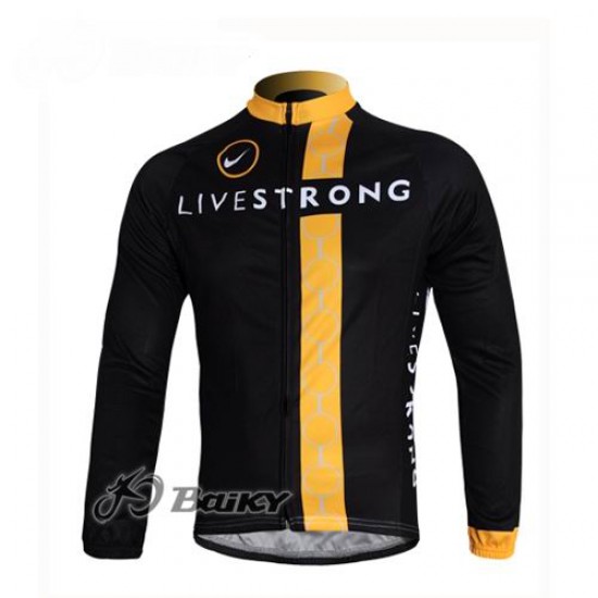 Livestrong Fietsshirt Korte mouw zwart geel 4477