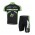 Merida 2014 Fietskleding Fietsshirt Korte Mouwen+Fietsbroek Korte zeem Black groen 1104