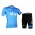 Team Sky 2014 Fietskleding Fietsshirt Korte Mouwen+Fietsbroek Korte zeem Blue 1339