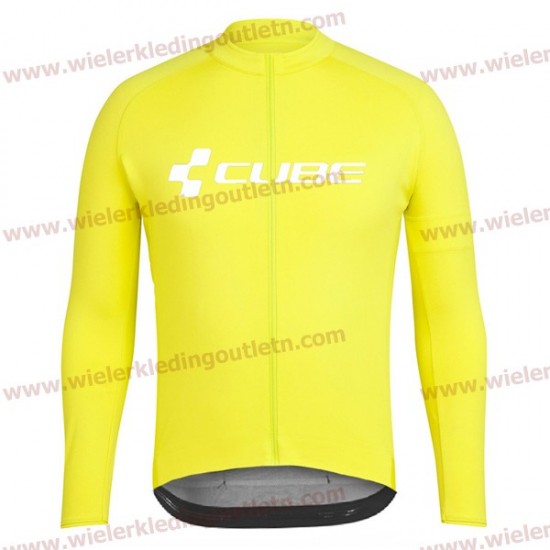 Cube 2018 geel Wielershirts lange mouw nl18a022