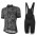 RH+Fashion Power Fietskleding Wielershirt Korte Mouw+Korte Fietsbroeken Bib Gris TAKPH TAKPH