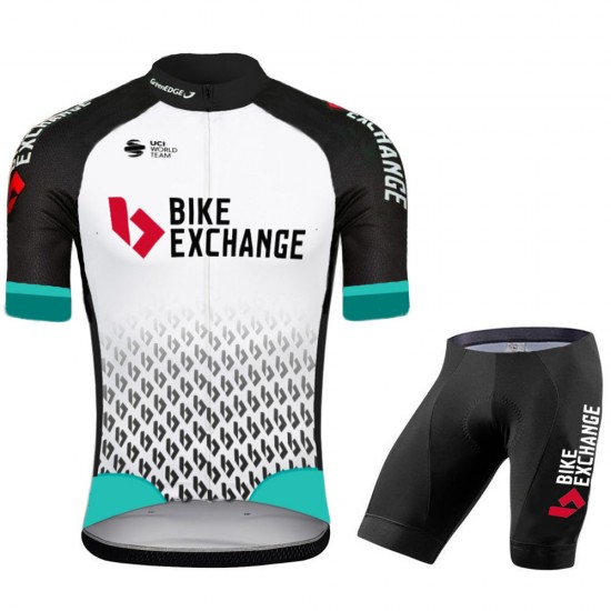 2021 BIKEEXCHANGE Team Fietskleding Fietsshirt Korte Mouw+Korte Fietsbroeken Bib 686