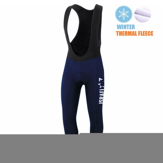 2021 Winter Fleece Israel Start Up Nation Pro Team Lange Fietsbroek Bib 837