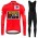 2021 Jumvo Visma Spanish Pro Team Fietskleding Fietsshirt Lange Mouw+Lange Fietsbroek Bib 872