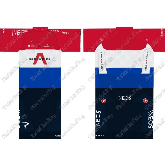 Team INEOS Grenadier 2021 UCI World Champion Fietskleding Set Wielershirt Korte Mouw+Korte Fietsbroeken 2021169