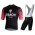 2019 Bianchi Milano Conca zwart-rood Fietskleding Set Fietsshirt Korte Mouw+Korte fietsbroeken HOCV242