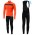 2019 Casteli Puro 3 Orange Thermo Wielerkleding Set Wielershirts lange mouw+fietsbroek lang met GRAE736