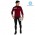2019 Casteli Raddoppia 2 zwart-rood Thermo Wielerkleding Set Wielershirts lange mouw+fietsbroek lang met YOIE228