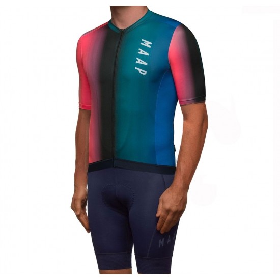 2019 MAAP Cortina Marine Fietskleding Set Fietsshirt Korte Mouw+Korte fietsbroeken CXFF757