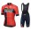 2019 Merida Bahrain rood Fietskleding Set Fietsshirt Korte Mouw+Korte fietsbroeken VHWC176