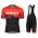2019 Scott-RC-Profteams zwart-rood Fietskleding Set Fietsshirt Korte Mouw+Korte fietsbroeken AQXJ122