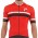 Pinarello Pro team 2017 Corsa Fietsshirt Korte Mouw-Rood zwart 528UBOMD 2017082296