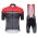Santini Profteams 2017 Sleek Plus 10 Rood-Noir FIetskleding Set Wielershirt Korte Mouw+Korte Fietsbroeken Bib 437ZLHCQ 2017082348