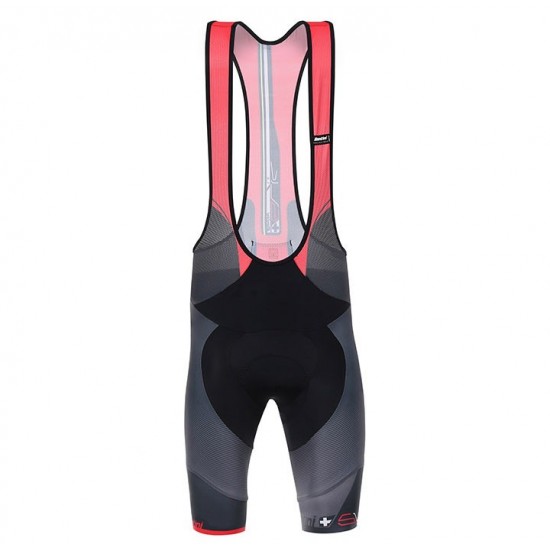 Santini Profteams 2017 Sleek Plus 10 Rood-Noir Korte Fietsbroeken Bib 939YKZDW 2017082346