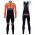 2017 De-Rosa Pro Team Orange-zwart Winter Set Wielerkleding Wielershirt lange mouw+Lange fietsbroeken Bib 2460
