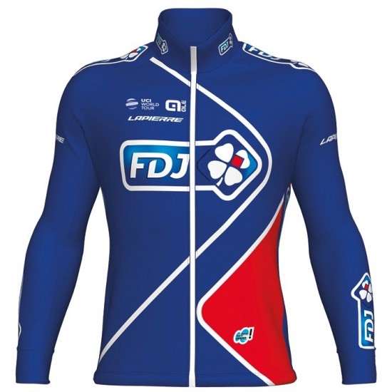 2017 Pro Team FDJ blauw Fietsshirt lange mouw 2466