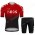 Red New Ineos Grenadier 2021 Team Fietskleding Fietsshirt Korte Mouw+Korte Fietsbroeken Bib 2021062613