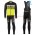 2016 Scott RC zwart-wit-groen Fluo Winter Set Wielerkleding Wielershirt lange mouw+Lange fietsbroeken Bib 213681