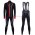 2016 Santini VEGA zwart-rood Set Wielerkleding Wielershirt lange mouw+Lange fietsbroeken Bib 213649