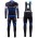 2016 Santini Interactive 30 zwart-Blauw Winter Set Wielerkleding Wielershirt lange mouw+Lange fietsbroeken Bib 213640