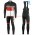 2016 Scott Team zwart-rood-wit Winter Set Wielerkleding Wielershirt lange mouw+Lange fietsbroeken Bib 213662