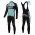 2016 Bianchi Countervail groen Winter Set Wielerkleding Wielershirt lange mouw+Lange fietsbroeken Bib 213540