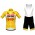 Lotto Soudal 2020 TdF Fietskleding Wielershirt Korte Mouw+Korte Fietsbroeken Bib Geel 2T9X7
