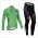 Tour de France le coq sportif 2014 Fietskleding Fietsshirt Lange Mouwen Groen+Lange Fietsbroeken 1390