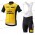 LottoNL-Jumbo 2018 Wielerkleding Set Wielershirt korte mouwen+Fiets Koersbroek D142