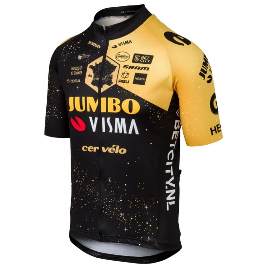 TEAM JUMBO-VISMA Tour de France Editie 2023 korte mouw wielershirt professioneel wielerteam TEAM JUMBO-VISMA Tour de France Editie 2023 korte mouw wielershirt professioneel wielerteam
